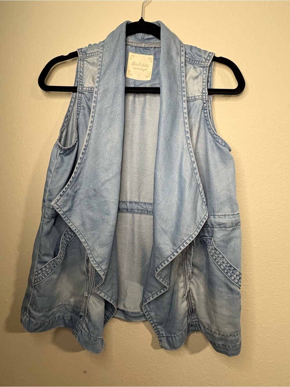 Altar'd State Light Blue Denim Vest